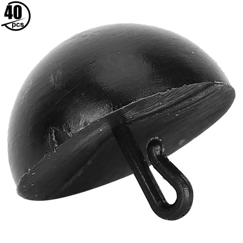 Lot De 40 Embouts De Peche En Plastique Semi-Circulaires, Pour Leurres, Accessoires De Peche, Noir