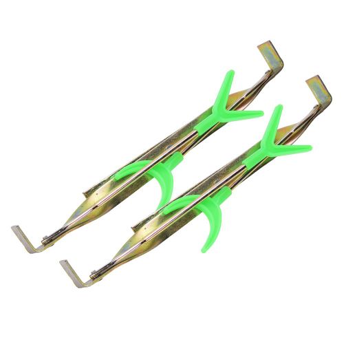 Lot De 2 Supports De Canne A Peche En Metal A Double Tete, Pliables, Accessoires De Peche (26 X 8 X 5 Cm)