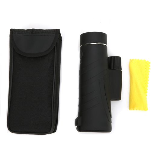 Telescope monoculaire HD portable 10 x 42 en plastique noir, etanche, a fort grossissement, pour l'exterieur