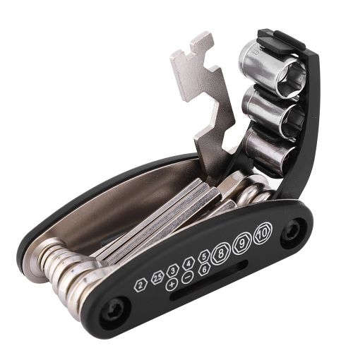 Sahoo Outil De Reparation De Velo 16 En 1, Equipement De Conduite Multifonctionnel Portable