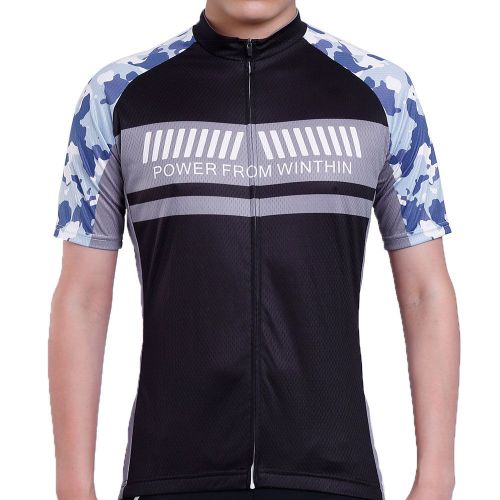 Maillot De Cyclisme A Manches Courtes Pour Homme, Absorbant La Transpiration, Vetements De Sport De Plein Air, Bleu, Taille Xl
