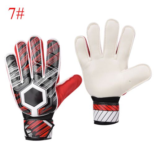 Gants De Gardien De But De Football En Latex Et Nylon Pu Pour Enfants Et Adultes (Rouge 7#)
