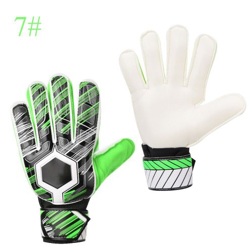 Gants De Gardien De But De Football Professionnel Pour Enfants Et Adultes, En Pu Epais, Vert, 7#