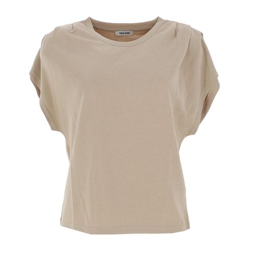 Tee Shirt Manches Courtes Salsa Gold Knit T-Shirt With Pleats Beige S