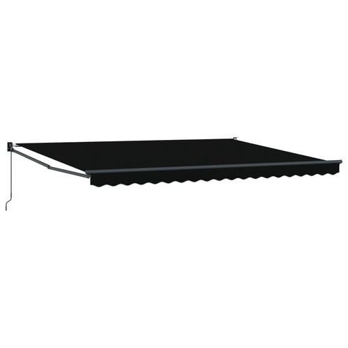Store Rétractable Manuel Vidaxl Noir 450x300 Cm, Tissu De Remplacement Pour Store Vidaxl Pour Cadre De 4.5x3 M Noir
