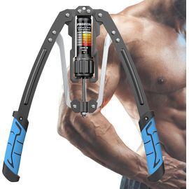 Réglable Exerciseur À Puissance Hydraulique 10-200kg Musculation Avant Bras Barre Twister D'exercice Travailler Les Muscles Des Bras, Des Épaules, De La Poitrine Et Du Dos, Noir[Ela710466]