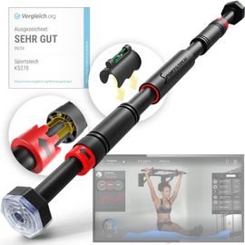 Barre De Traction Avec Fonction Gear-Lock Innovante | Fixation Sûre Et Rapide Sans Vis Dans Le Cadre De La Porte | Réglable Individuellement Jusqu'à 90 Cm | Ks260/Ks270 + Ebook[Ela710281]
