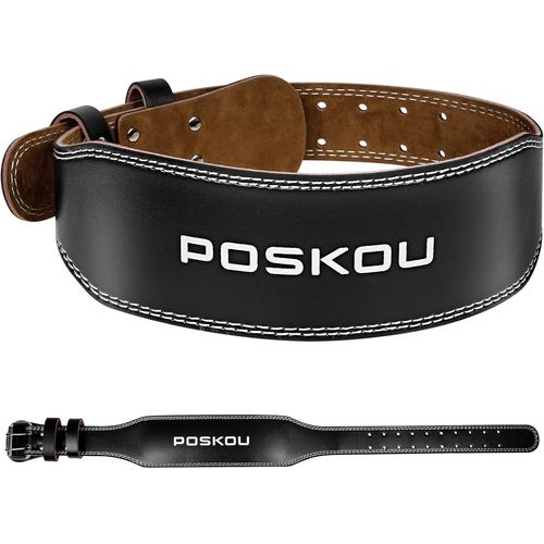 Ceinture Lestée Musculation 4" Cowhide Cuir D'haltérophilie Belt 10 Trous Réglables Support Dos Lombaire Ceinture Musculation Homme[Ela710329]