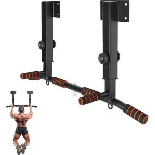 Barre De Traction Robuste Réglable En Hauteur Jusqu'à 200 Kg Avec Poignées Antidérapantes Équipement D'entraînement De Force Pour La Maison Et La Salle De Sport[Ela710337]