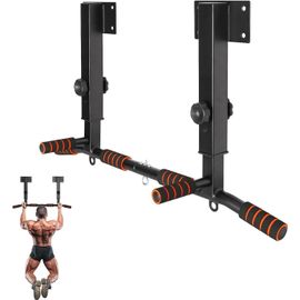 Barre De Traction Robuste Réglable En Hauteur Jusqu'à 200 Kg Avec Poignées Antidérapantes Équipement D'entraînement De Force Pour La Maison Et La Salle De Sport[Ela710337]
