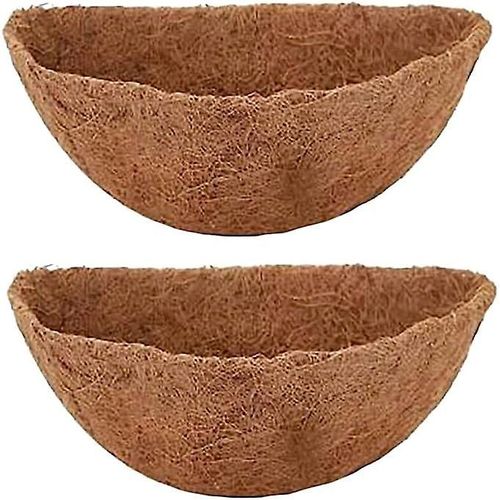 Lot de 2 doublures de panier en fibre de coco, 40 cm, respectueuses de l'environnement, pour pot de fleurs