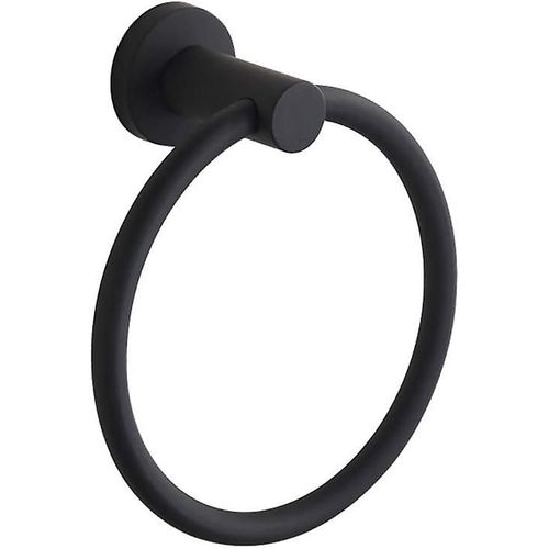 Anneau porte-serviettes mural en acier inoxydable 304 pour salle de bain, noir
