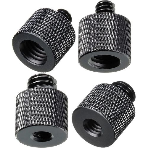 2 jeux d'adaptateurs 1/4 femelle vers 3/8 mâle et 3/8 femelle vers 1/4 mâle, adaptateur de trépied à vis, adaptateur de montage fileté pour trépied