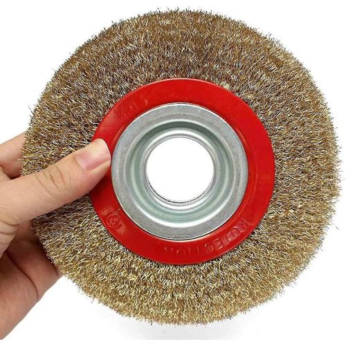 Meule métallique de 150 mm (6 pouces) pour meuleuse d'établi, polissage et réducteur de 10 pièces, brosse métallique ronde en acier
