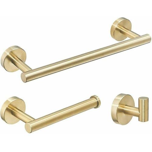 Porte-serviettes de salle de bain en acier inoxydable doré pour toilettes, salle de bain