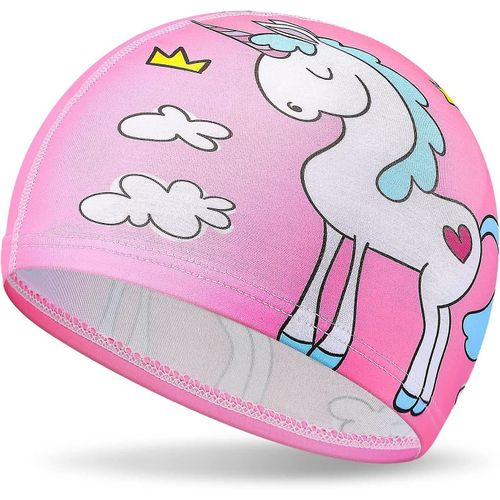 2 Tenues, Bonnet De Bain Enfant, Licorne, Élastique, Enfant De 1 À 8 Ans, Rose