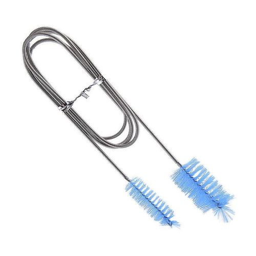 Brosse De Nettoyage Pour Aquarium, Brosse Tubulaire Pour Tube Flexible En Acier Inoxydable De 155 Mm, Ressort, Double Tube, Brosse De Nettoyage Tubulaire En Spirale Pour Tubes À Essai.