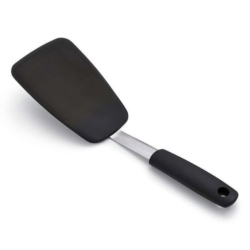 Spatule Flexible En Silicone ¿ Spatule De Cuisine Antiadhésive En Silicone Résistant À La Chaleur ¿ Silicone, Acier Inoxydable Noir 33,5 X 10 Cm