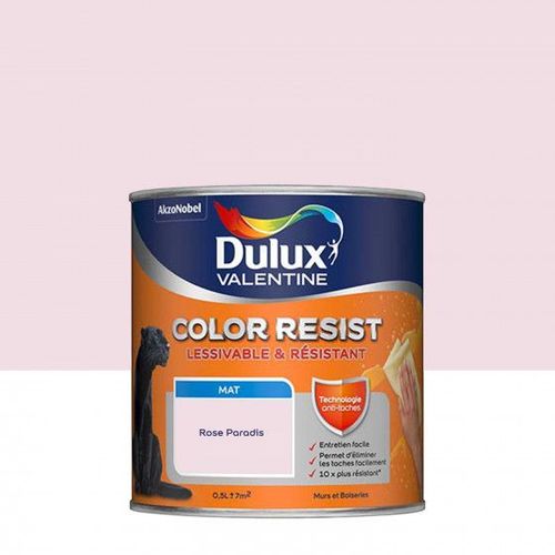 Peinture Dulux Valentine Color Resist Rose Paradis Mur & Boiserie 0,5L