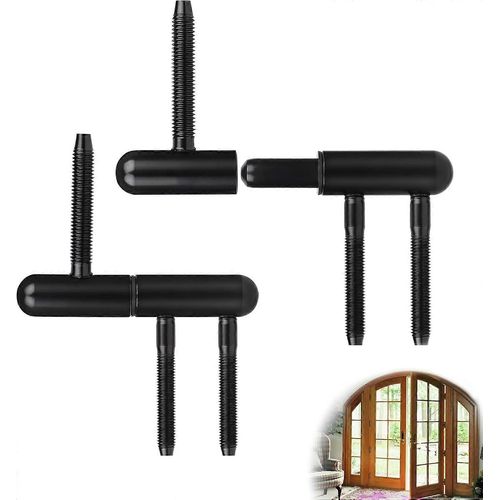 x Charnières de porte en bois noir Charnières de rénovation, charnières de porte de chambre Charnière amovible Charnière de porte silencieuse pour portes intérieures en bois avec cadre en bois