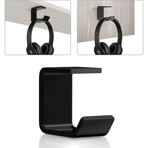 Support pour casque, adhésif acrylique sous le bureau, support multifonctionnel pour casque, adhésif puissant 3M, noir
