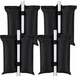 Lot de 4 sacs de lestage pour tonnelle, sacs de sable robustes 420D pour tente à baldaquin escamotable, parasols, parasols de terrasse, échelles de jardin