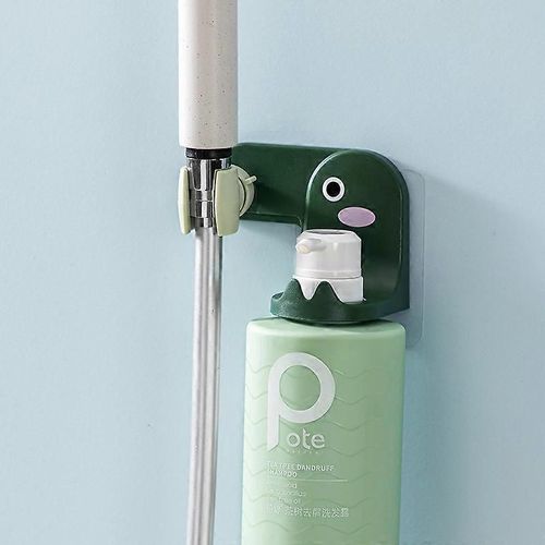 Support de pommeau de douche réglable, support de douche à main avec porte-bouteille de gel douche, crochet, support de shampoing, support mural sans perçage pour salle de bain