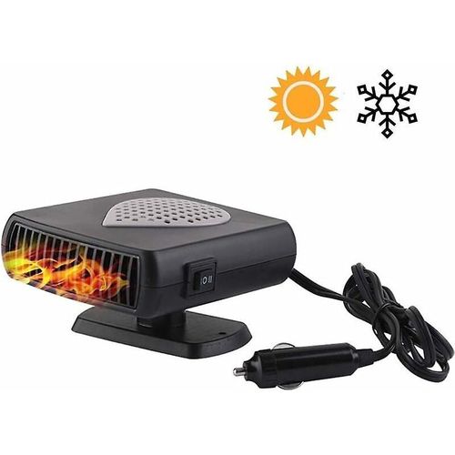 Chauffage De Voiture Portable 2 En 1, Dégivreur De Voiture À Chauffage Rapide, Ventilateur De Refroidissement De Voiture Chaud Et Froid Avec Allume-Cigare 12 V -