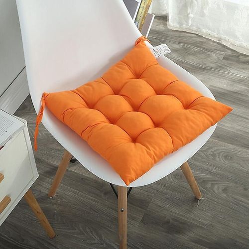 Lot De 4 Coussins D'assise Rembourrés Pour Chaises De Jardin, De Terrasse, De Cuisine Et De Patio Orange 4040 Cm
