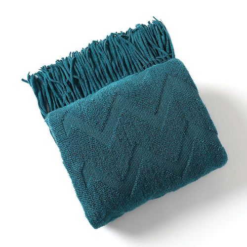 1 Jolie Couverture Décorative Pour Canapé Et Lit Avec Franges Tendance (127 X 180 Cm)