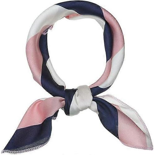 Foulard Carré À Rayures De 50 Cm Pour Femme