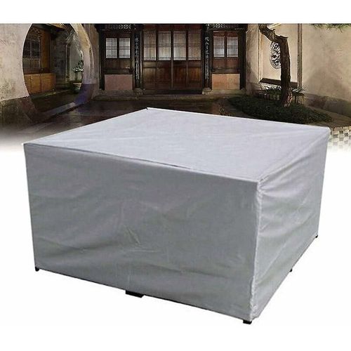 Housse De Protection Rectangulaire Pour Mobilier De Jardin, 210d, Imperméable Et Anti-Uv, Pour Extérieur, Jardin, Terrasse, Extérieur, 315 X 160 X 74 Cm, Argent
