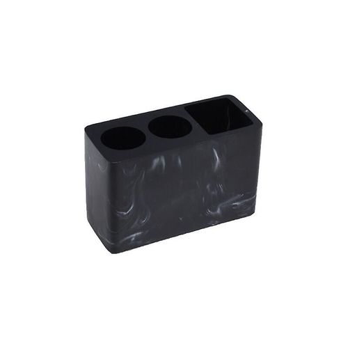 Porte-brosse à dents en résine et marbre, accessoires de salle de bain, support de rangement, meuble de rangement, comptoir de vanité, gain de place, hôtel, organisateur à 3 compartiments pour brosse à dents électrique (