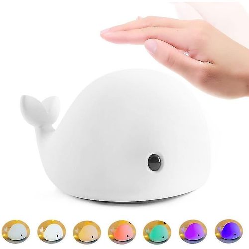 Veilleuse Led En Forme De Dauphin Pour Bébé, Rechargeable Par Usb, En Silicone, Idéale Pour La Chambre D'un Enfant