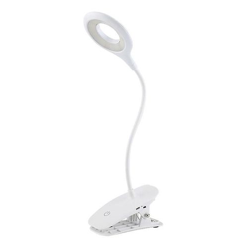 Lampe de lecture LED, lampe de lecture à pince LED avec capteur tactile, lampe de bureau pour lit d'enfant, lampe de lecture à pince flexible à col de cygne à 360°, rechargeable par USB