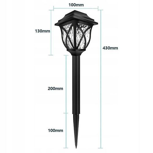 Lot De 2, Insert De Lampe Solaire, Lampe Led, Jardin, Noir