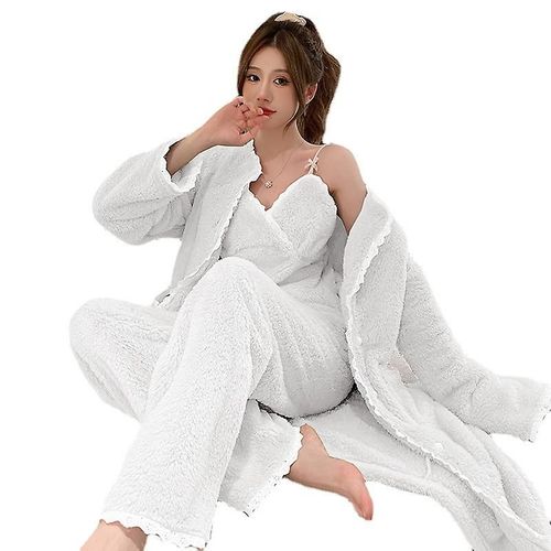 Chemise De Nuit En Velours Et Flanelle Pour Adulte, Corail, Vêtements De Nuit Longs Pour Femmes, Taille M