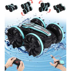 Voiture télécommandée, voiture amphibie télécommandée, télécommande à détection de gestes, télécommande au guidon, 4, 5, 6 garçons et filles de plus de 7 ans, jouet