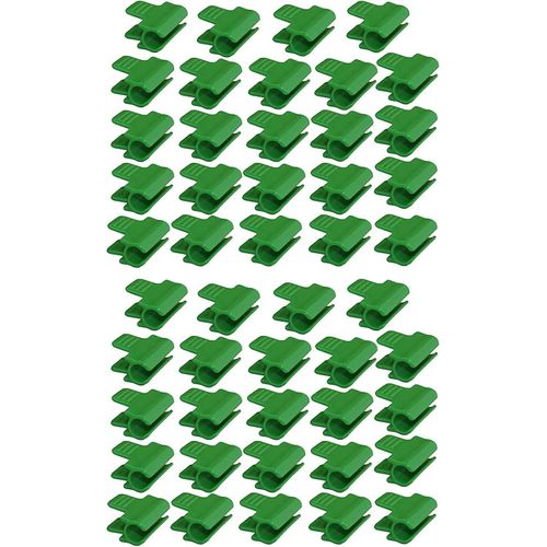 DRYEN Lot de 48 colliers de serrage pour tuyau d'arrosage, accessoires pour film de jardin, clips en plastique pour serre, vert