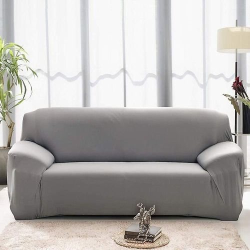 Housse De Canapé Extensible 3 Places, Housse Décorative Extensible (Gris Clair, 3 Places : 185-230 Cm)