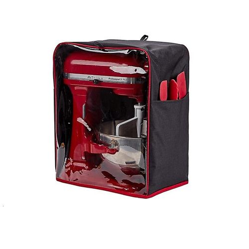 Housse anti-poussière pour robots KitchenAid (avec rembourrage inférieur), housse anti-poussière (panneau avant transparent) pour robots sur socle et accessoires supplémentaires