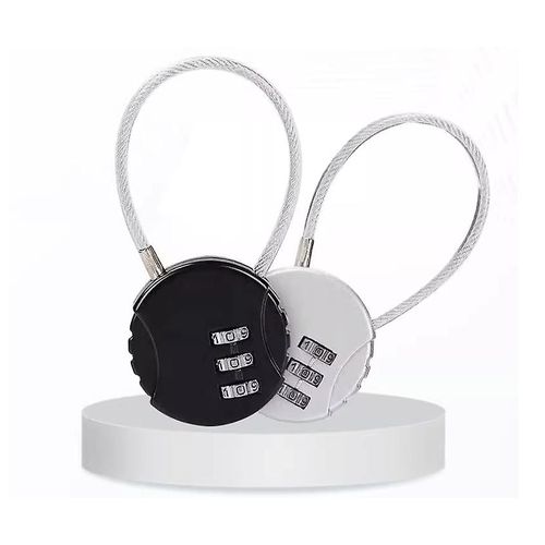 Lot de 3 cadenas à combinaison, petits cadenas pour bagages, 3 couleurs : bleu, argent, noir, 37 x 37 mm