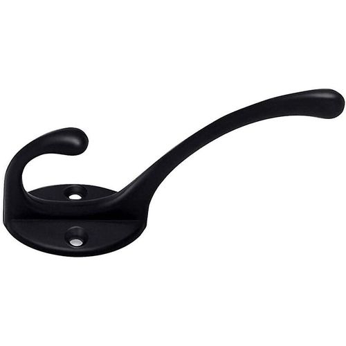 Lot de 10 crochets muraux vintage en métal pour porte-manteaux, porte-chapeaux, crochets rétro pour salle de bain, cuisine, noir