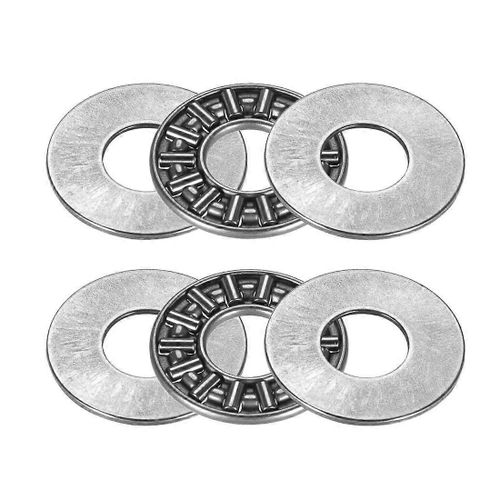 Roulements à aiguilles AXK1024+2AS avec 2 rondelles, diamètre intérieur 10 mm, diamètre extérieur 24 mm, épaisseur 2 mm, dureté GCr15, 2 pièces
