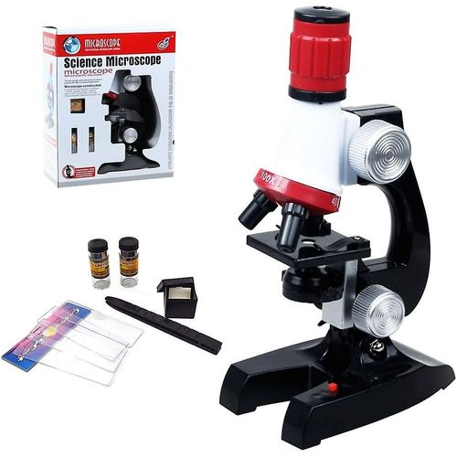 Microscope pour enfant, grossissement 100x, 400x, 1200x, kit de microscope scientifique pour l'éducation précoce des enfants