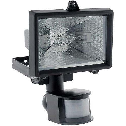 Projecteur halogène noir 150 W avec capteur