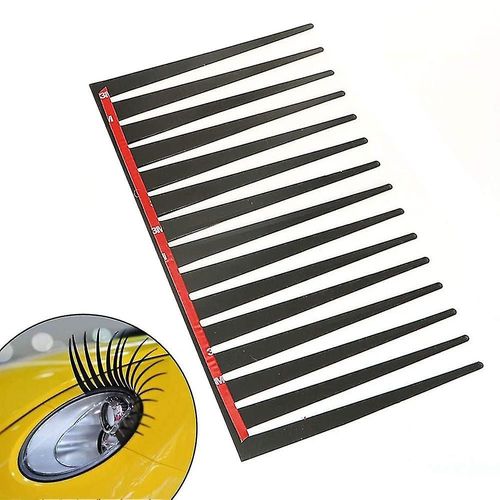 Autocollants Pour Phares De Voiture, 2 Paires De Cils Noirs Pour Décoration De Carrosserie De Véhicule, Décalcomanies Pour Pare-Brise