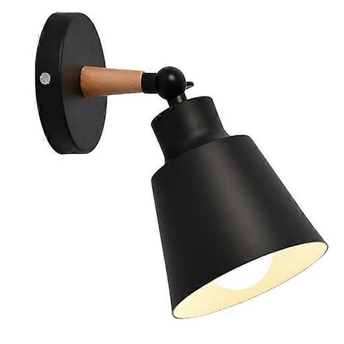 Lot De 2 Appliques Murales D'intérieur Rétro Réglables En Métal E27, Noires