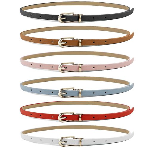 Ceinture Pour Femme, Accessoires De Robe Réglables, Ceinture Fine, Lot De 6 Pièces