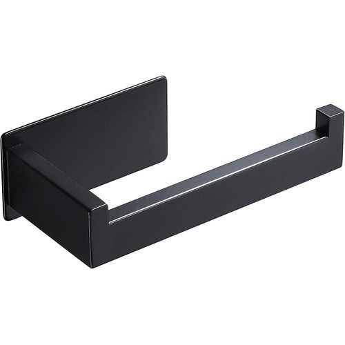 Porte-papier toilette noir, porte-rouleau de papier toilette pour salle de bain et cuisine, acier inoxydable SUS 304, autocollant